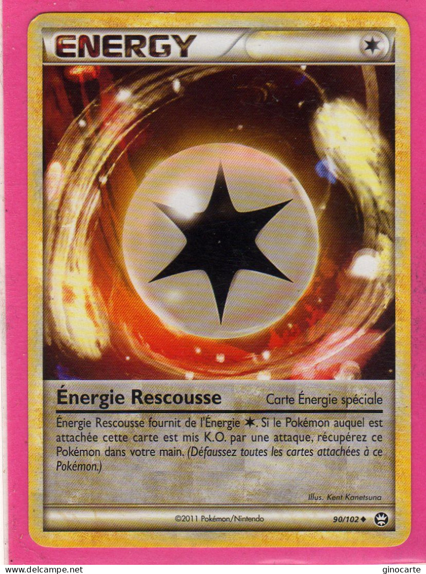 Carte Pokemon Francaise 2011 Heart Gold Triomphe 90/102 Energie Rescousse Bon Etat - HeartGold & SoulSilver