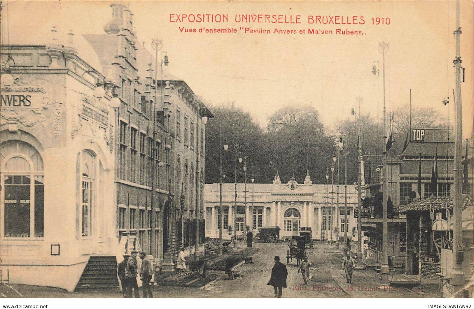 BELGIQUE AM#DC065 BRUXELLES EXPOSITION UNIVERSELLE 1910 PAVILLON ANVERS ET MAISON RUBENS - Museen
