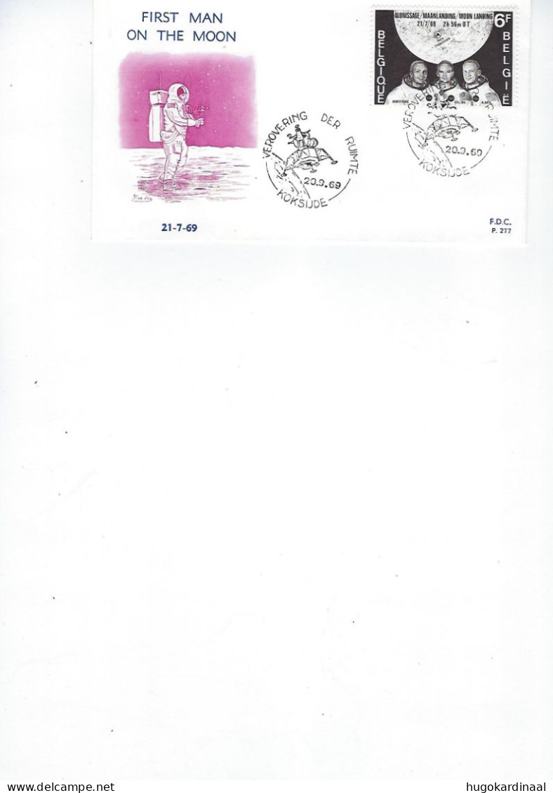 FDC 277 1969 First Man On The Moon - 3 Verschillende Afstempelingen - Per Stuk - 1961-1970