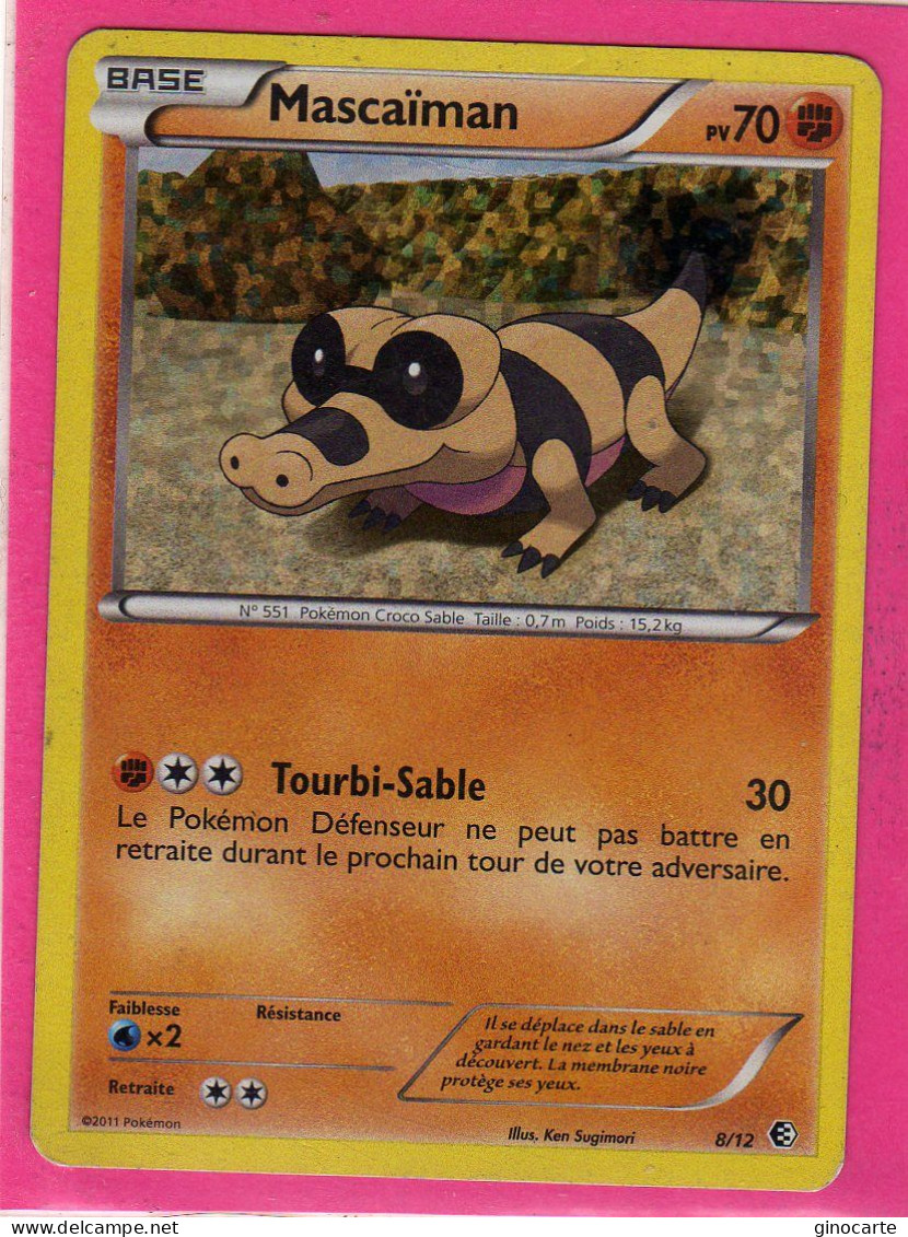 Carte Pokemon Francaise 2011 Mc Donald's 8/12 Mascaiman 70pv Bon Etat Holo - McDonald's