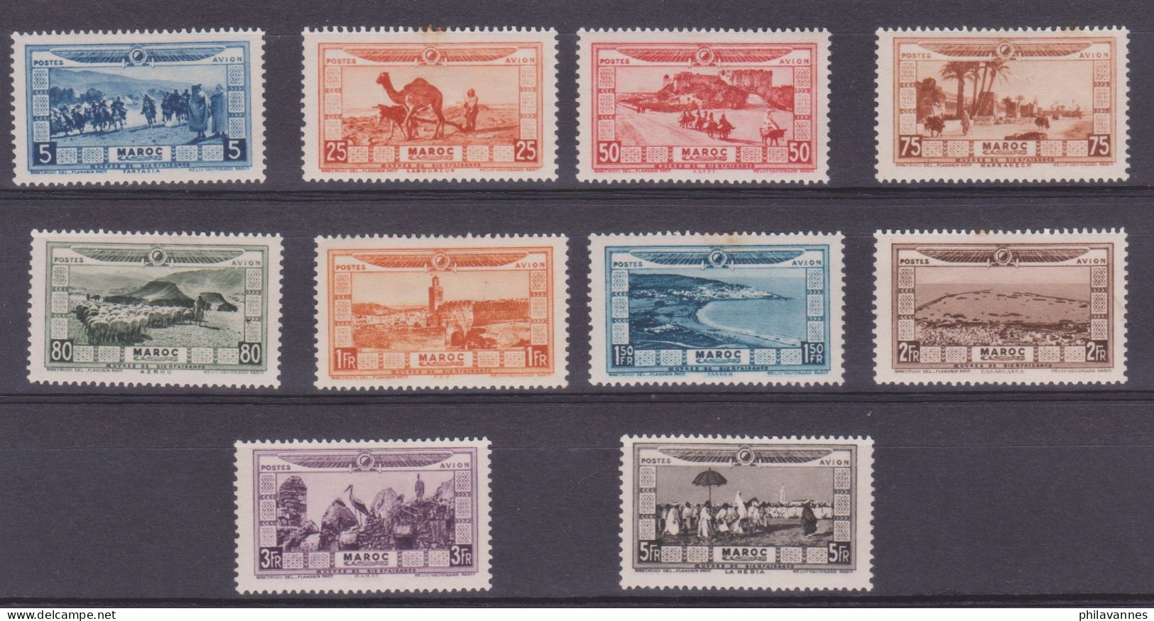 MAROC, Poste Aérienne N°12 à 21  , Neuf *,cote  70€( Maroc/020) - Airmail