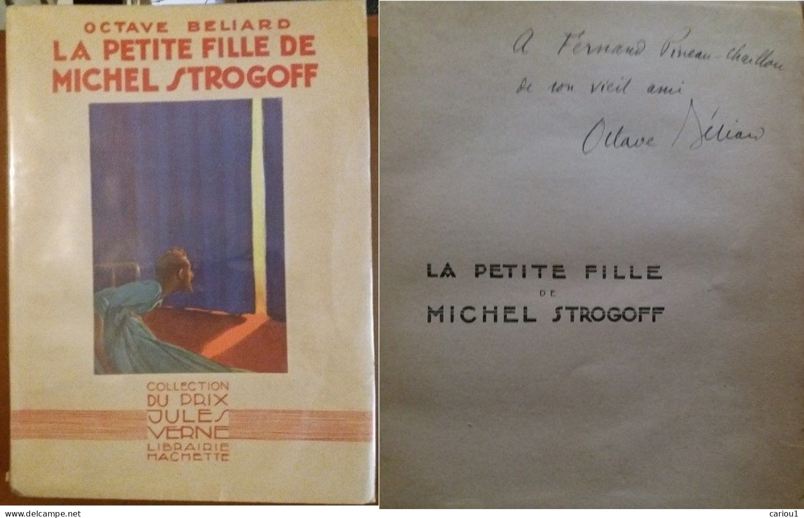 C1 Octave BELIARD La PETITE FILLE DE MICHEL STROGOFF SF Envoi DEDICACE SIGNED   Port Inclus France - Autographed