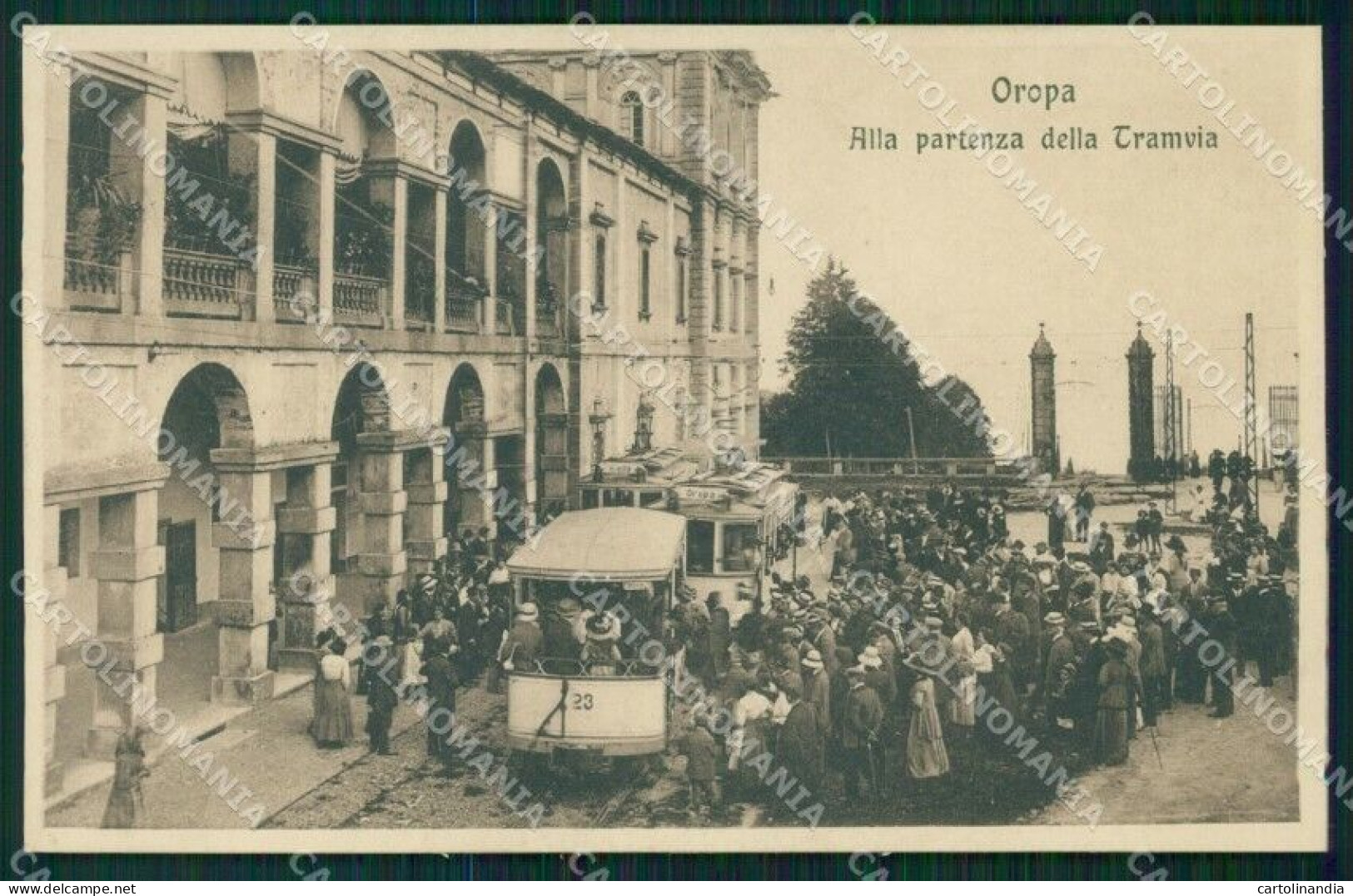 Biella Oropa Partenza Tramvia Cartolina MT1084 - Biella