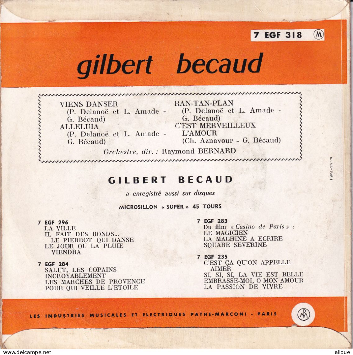 GILBERT BECAUD - FR EP - VIENS DANSER + 3 - Andere - Franstalig