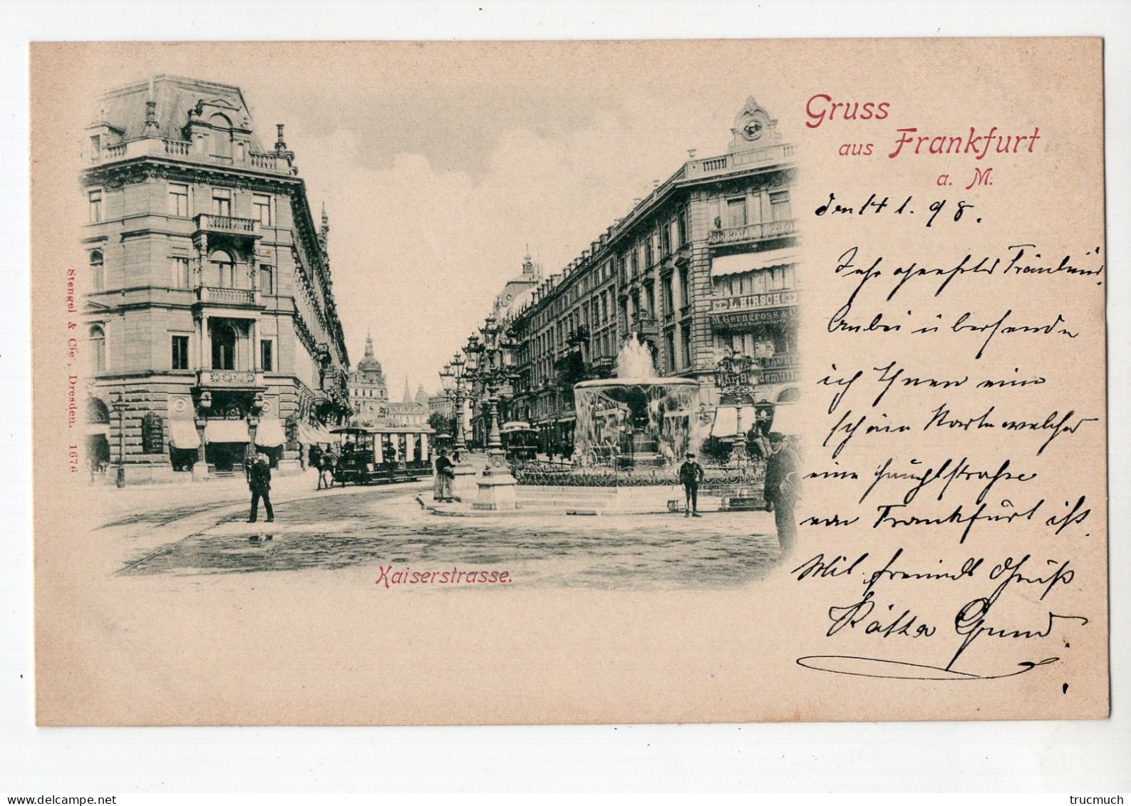 33 - Gruss Aus FRANKFURT A/Main - Kaiserstrasse *1898* - Frankfurt A. Main