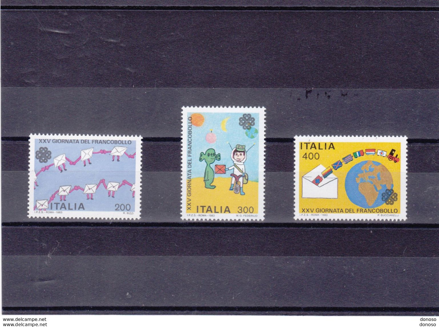 ITALIE 1983 JOURNEE DU TIMBRE Yvert 1596-1598, Michel 1864-1866 NEUF** MNH Cote 4,50 Euros - 1981-90: Mint/hinged