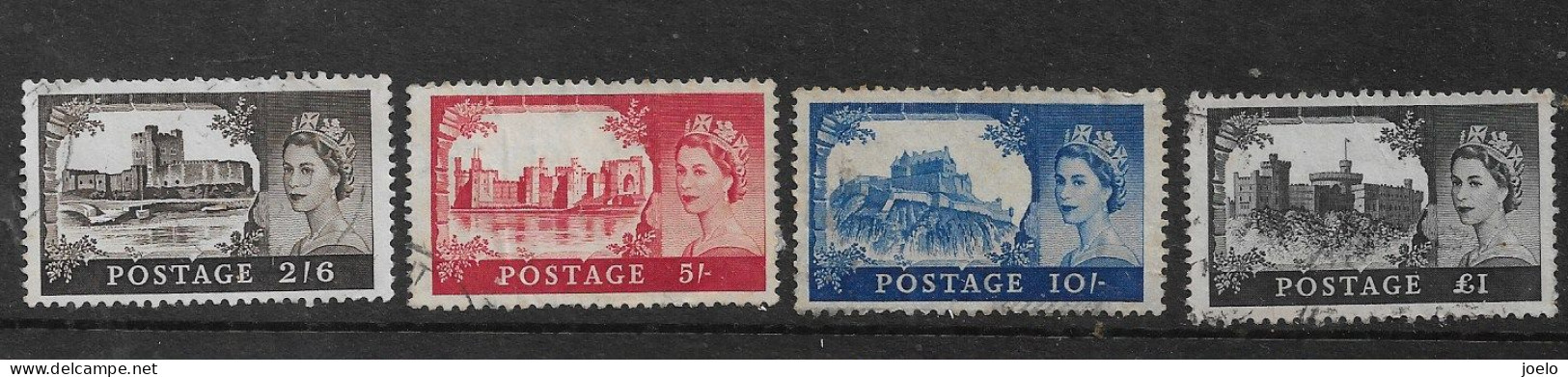 GB 1955 QE Ll CASTLES DEFINITIVES  SET USED - Gebruikt