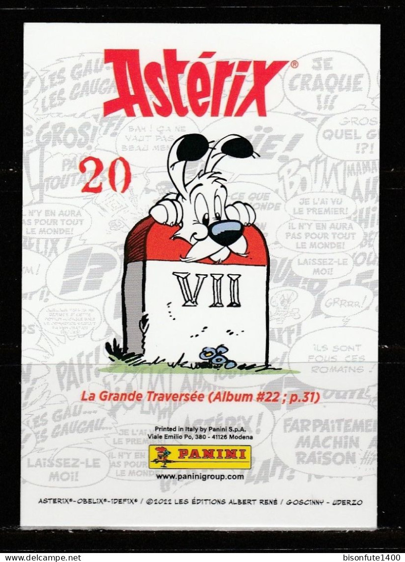 ASTERIX : Carte à Collectionner N° 20 De L'album PANINI "Astérix, L'album De Voyages" De 2022. - Edition Française