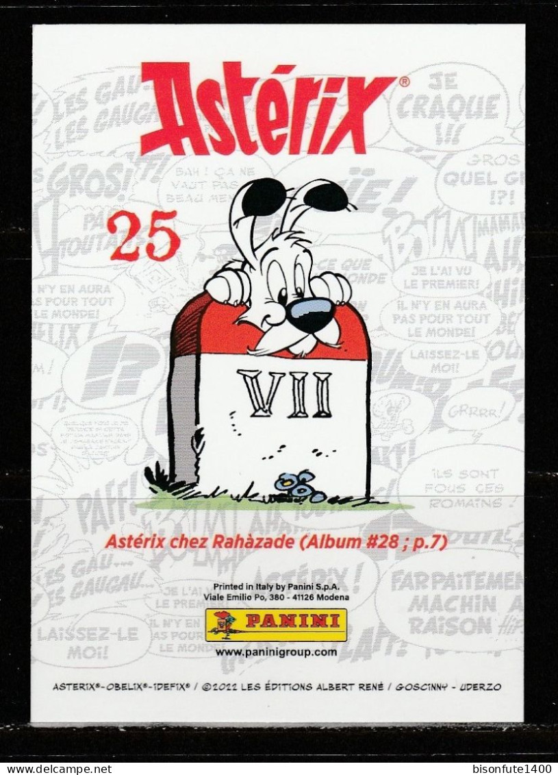 ASTERIX : Carte à Collectionner N° 25 De L'album PANINI "Astérix, L'album De Voyages" De 2022. - Edition Française