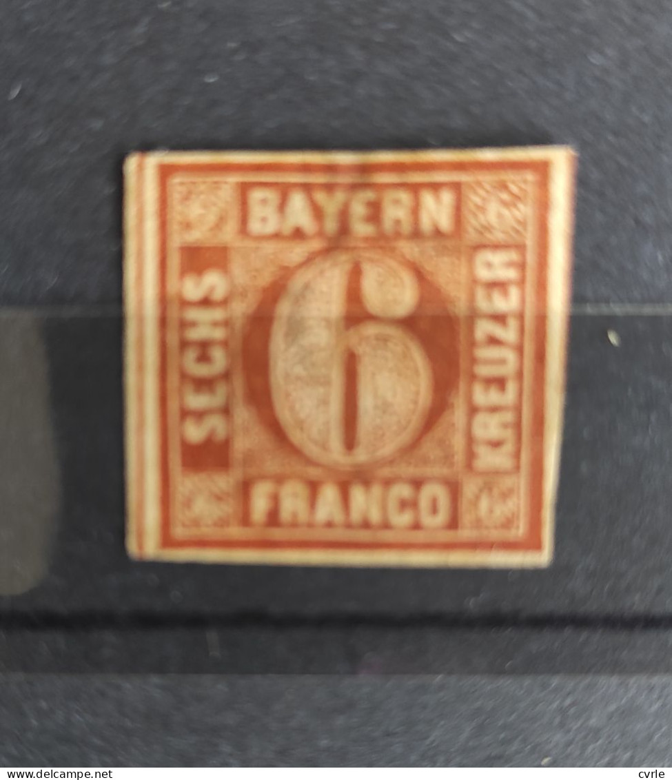 Bavaria Stamp 1850 ,Figure In Circle - Andere & Zonder Classificatie