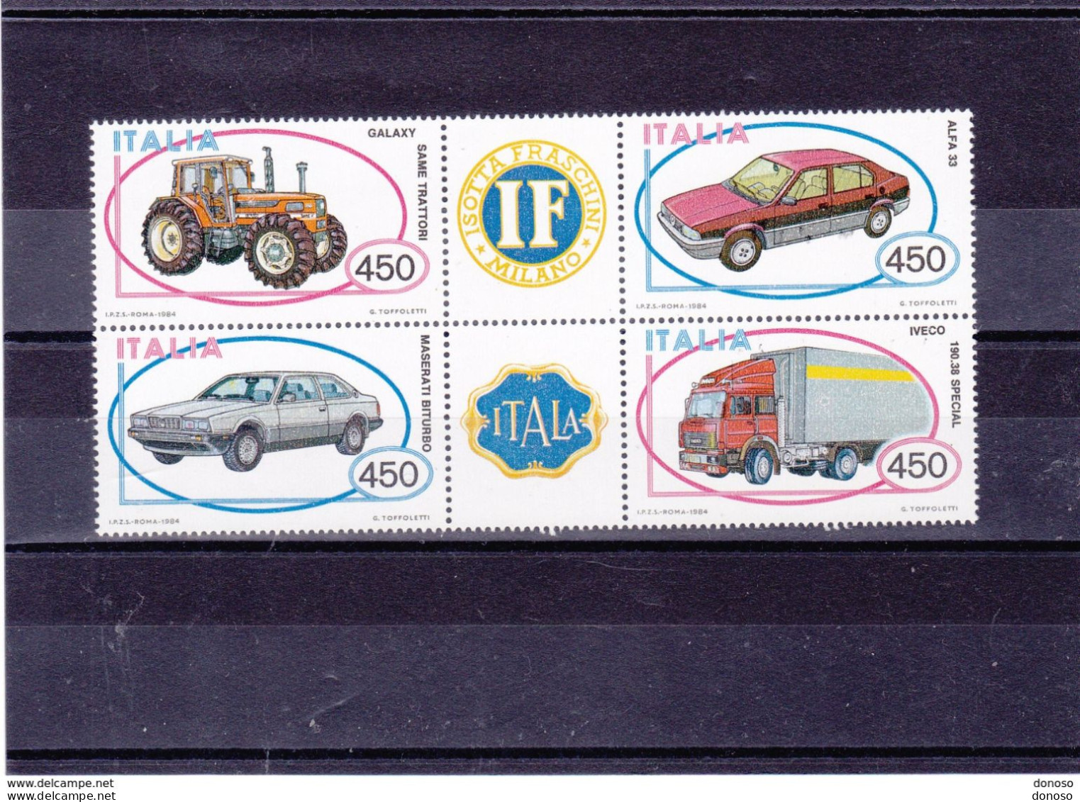 ITALIE 1984 Tracteur, Camion, Voitures Alfa Et Maserati I Yvert 1604-1607, Michel 1872-1875 NEUF** MNH Cote :yv 10 Euros - 1981-90: Nieuw/plakker