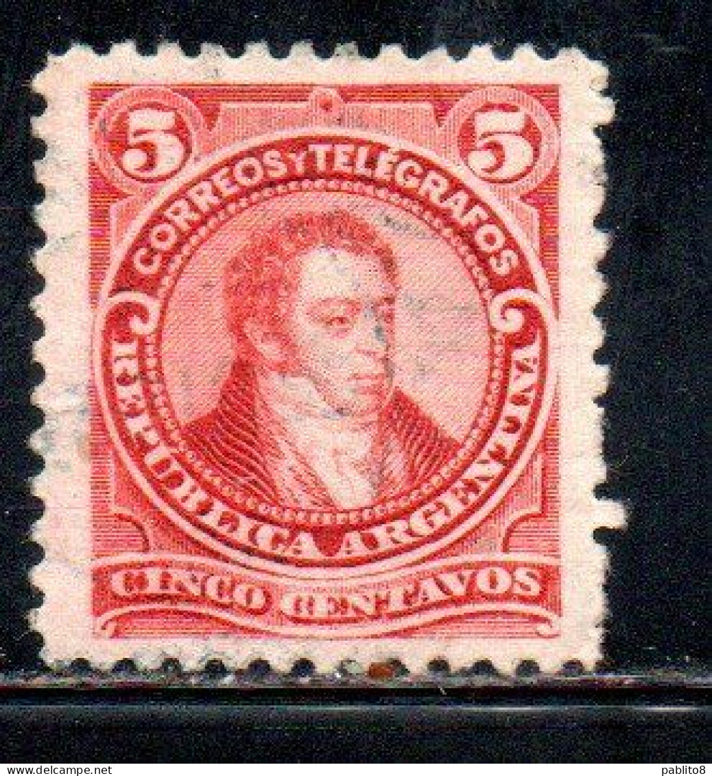 ARGENTINA 1890 RIVADAVIA 5c USED USADO OBLITERE' - Used Stamps
