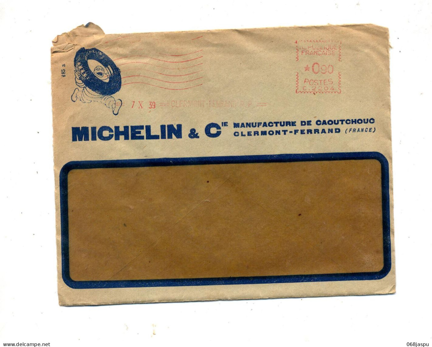 Lettre Flamme Ema Muette Clermond Ferrand Illustré Pneu Michelin + Lettre - EMA (Printer Machine)