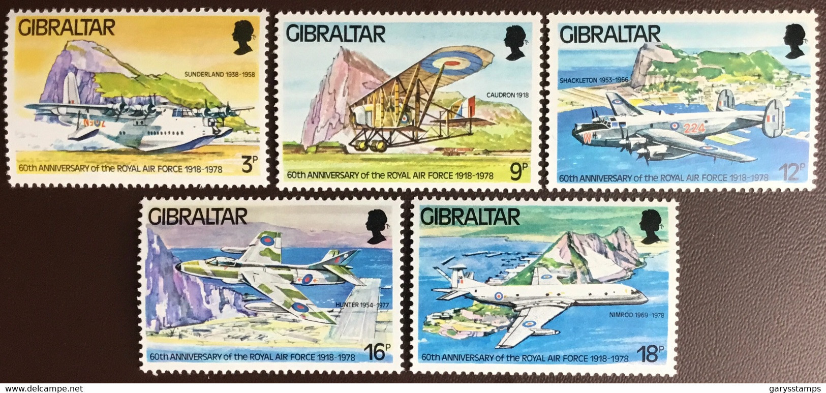 Gibraltar 1978 Royal Air Force Anniversary Aircraft MNH - Gibraltar