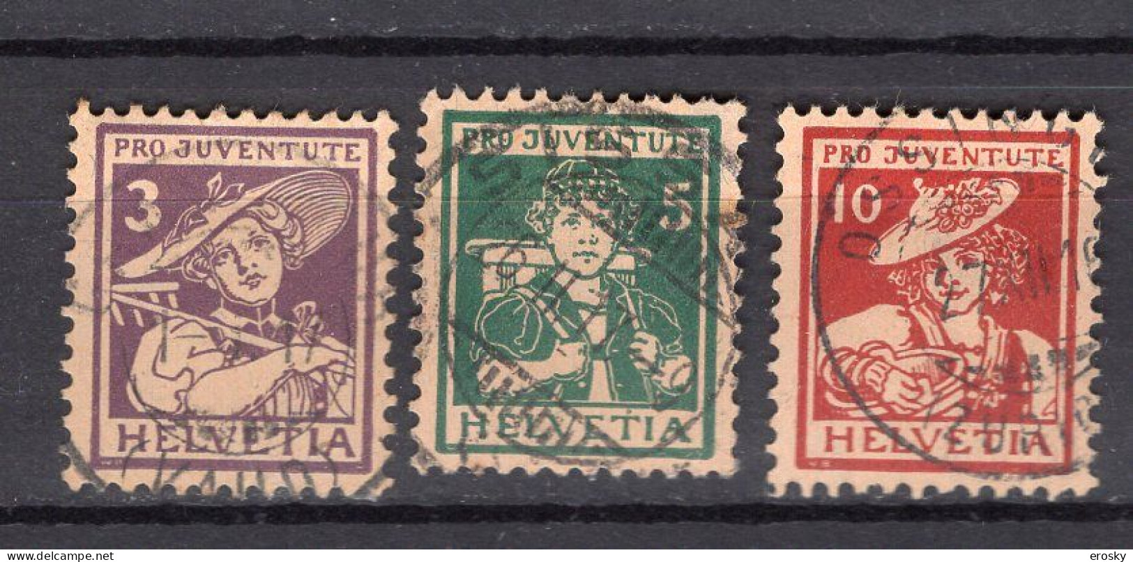 T2747 - SUISSE SWITZERLAND Yv N°151/53 Pro Juventute - Used Stamps