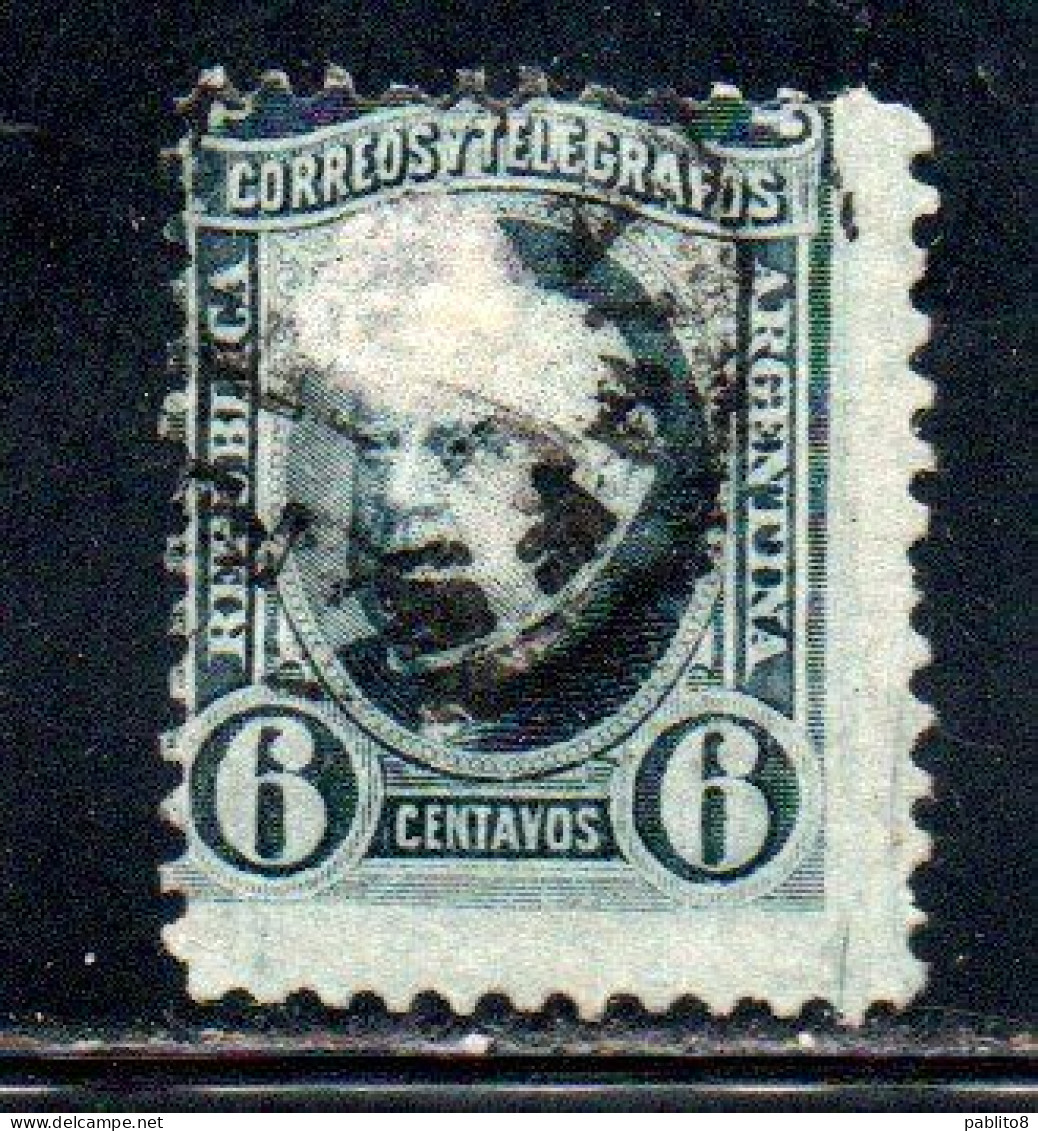 ARGENTINA 1888 1889 SARMIENTO 6c USED USADO OBLITERE' - Usados