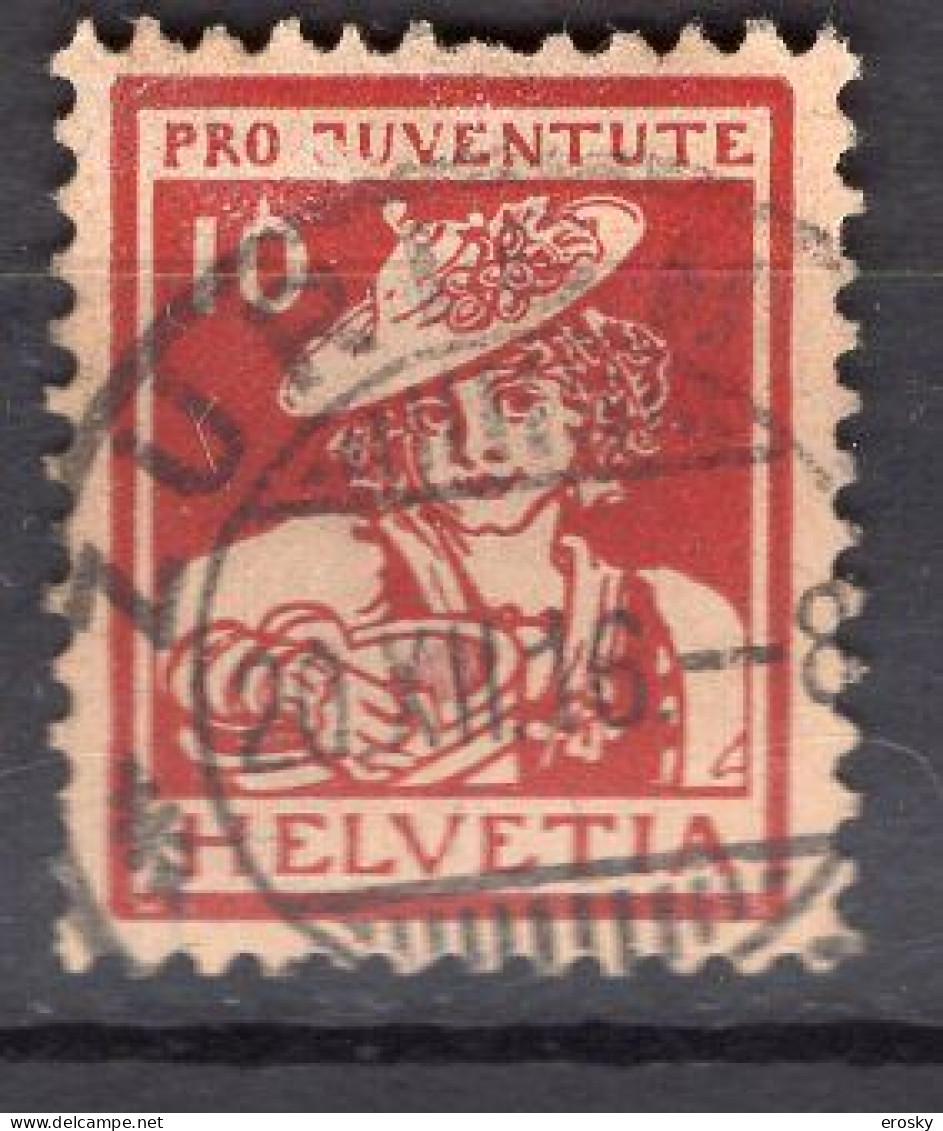 T2751 - SUISSE SWITZERLAND Yv N°153 Pro Juventute Defecteuse - Oblitérés