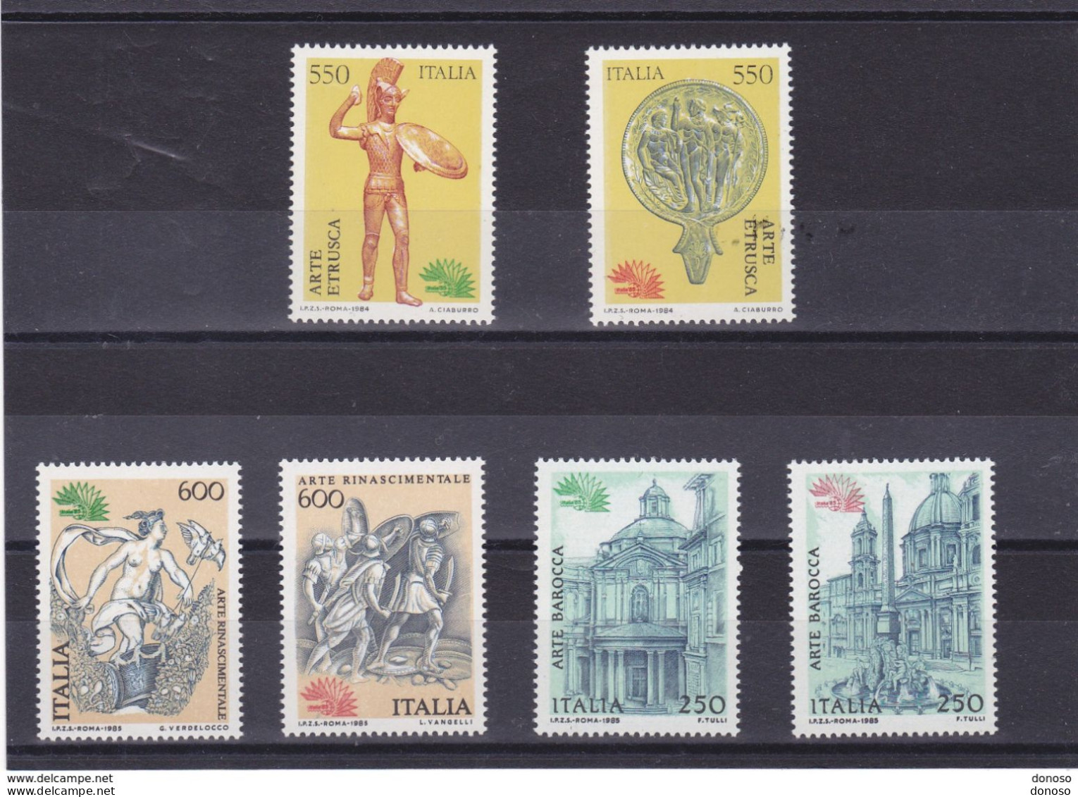 ITALIE 1984-1985 ART ITALIEN Yvert 1634 + 1636 + 1639 + 1641 + 1648 + 1650 NEUF** MNH Cote 7,50 Euros - 1981-90: Ungebraucht