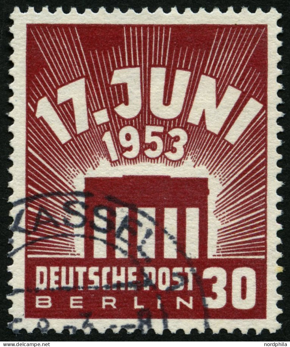 BERLIN 111 O, 1953, 30 Pf. 17. Juni, Pracht, Mi. 38.- - Used Stamps