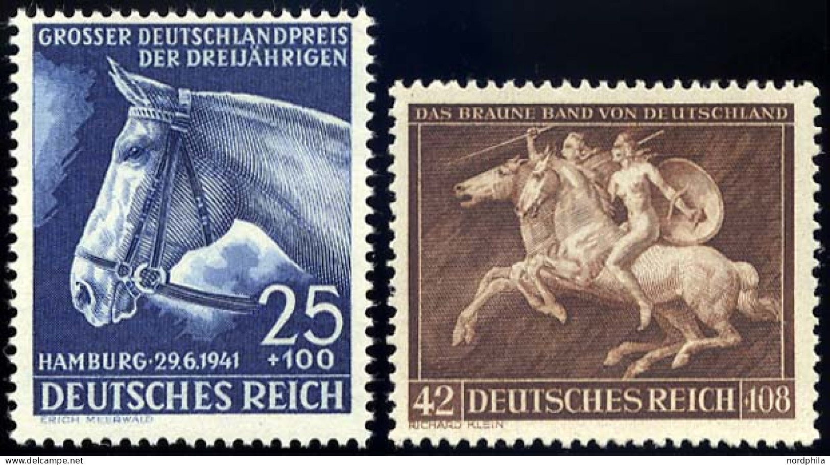 Dt. Reich 779/80 **, 1941, Blaues Band Und Braunes Band, 2 Prachtwerte, Mi. 29.- - Nuevos