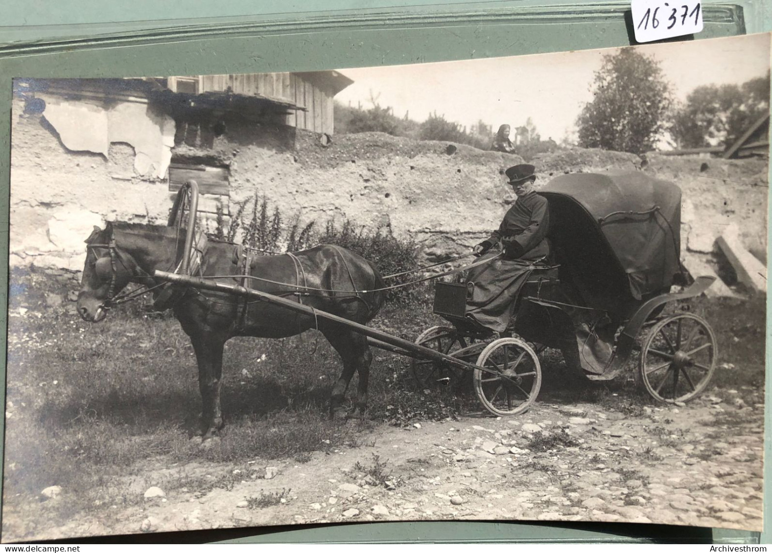 Molétai - Maljaty : Ca 1917 Conducteur De « Taxi » Cabriolet Attelé à Un Cheval (16'371) - Lituania