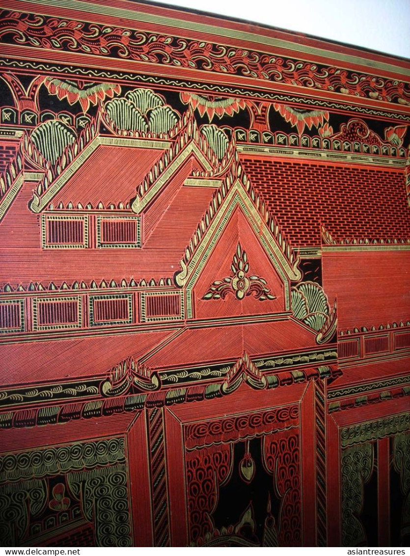 Antique Burma  Royalty Art  Hand-painted, Hand Etched Painting Intricate Work - Asiatische Kunst