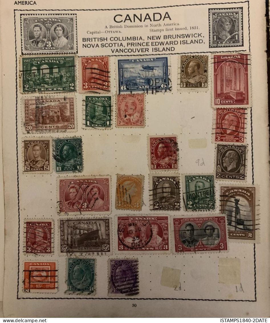 001193/ World Collection Housed In Old Victory Album 100s Of Items Mint + Used - Sammlungen (im Alben)