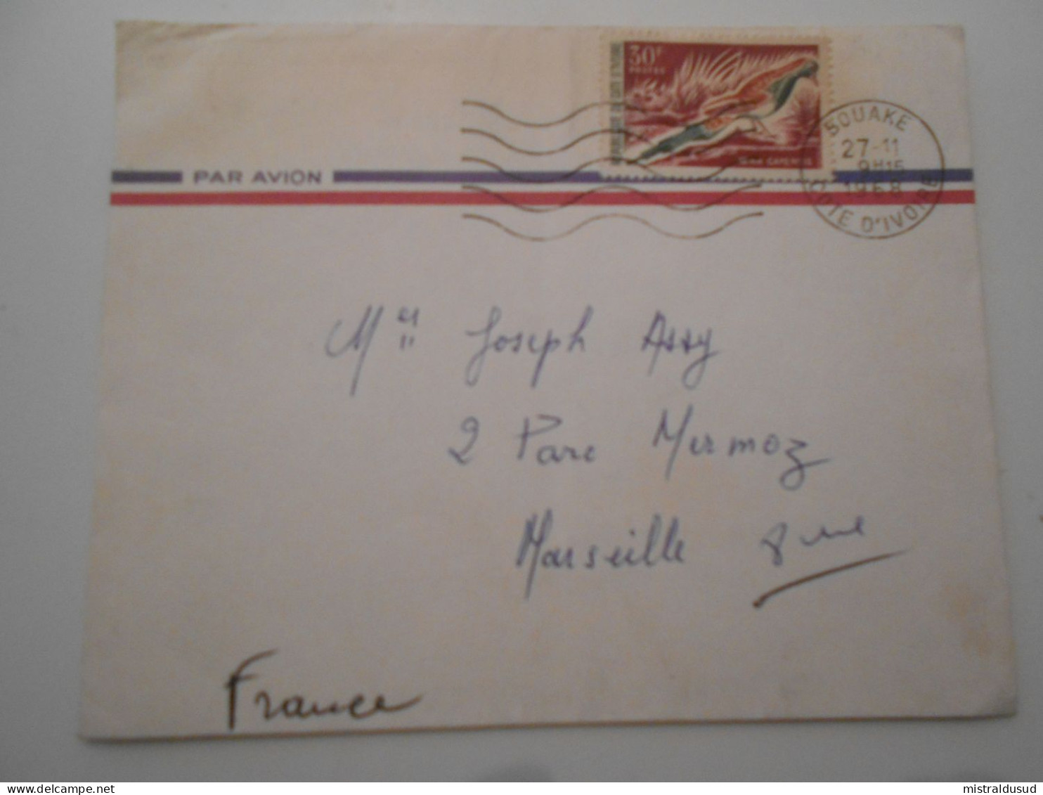 Cote D Ivoire , Lettre De Bouake 1968 Pour Marseille - Ivory Coast (1960-...)