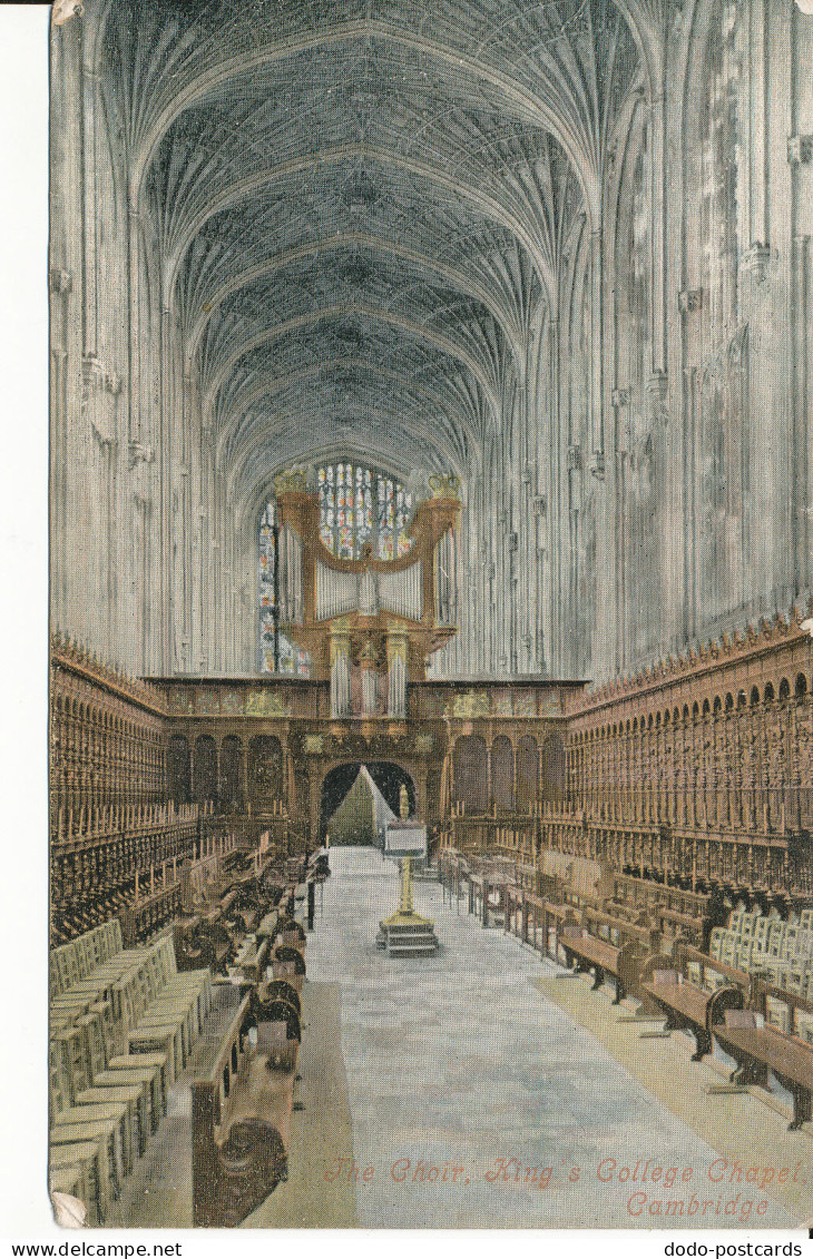 PC36034 The Choir. Kings College Chapel. Cambridge. Valentine. 1905 - Wereld