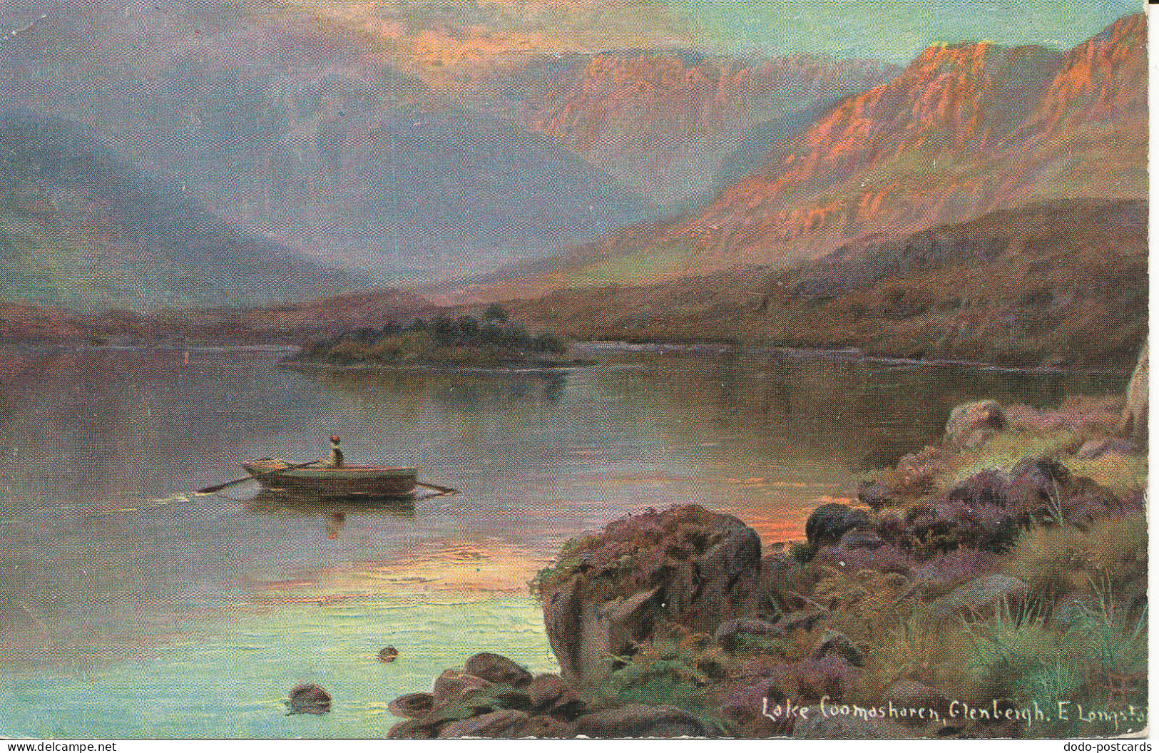 PC35947 Lake Coomasharen. Glenbeigh. E. Longstaffe. Hildesheimer. 1905 - Mondo