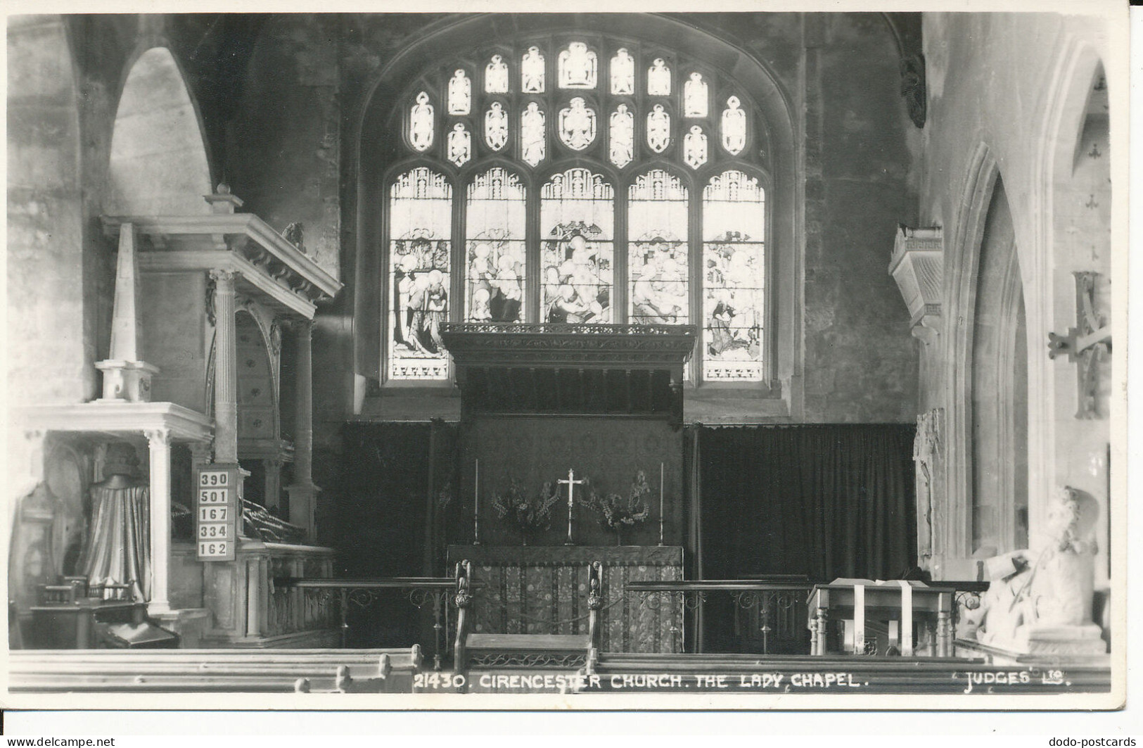 PC35893 Cirencester Church. The Lady Chapel. Judges Ltd. No 21430. RP - Welt