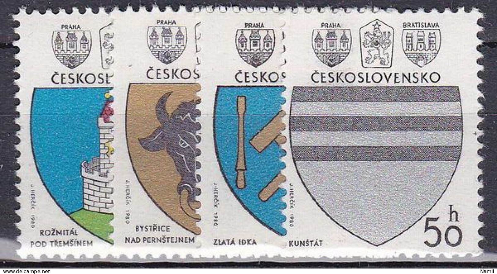 ** Tchécoslovaquie 1980 Mi 2552-5 (Yv 2380-3), (MNH)** - Unused Stamps