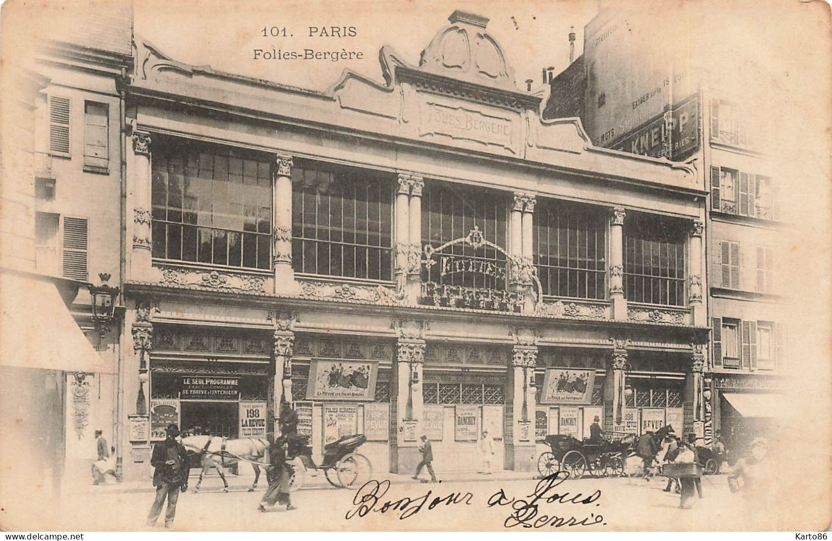 Paris * 9ème * Façade Salle De Spectacle Cabaret FOLIES BERGERE - Paris (09)