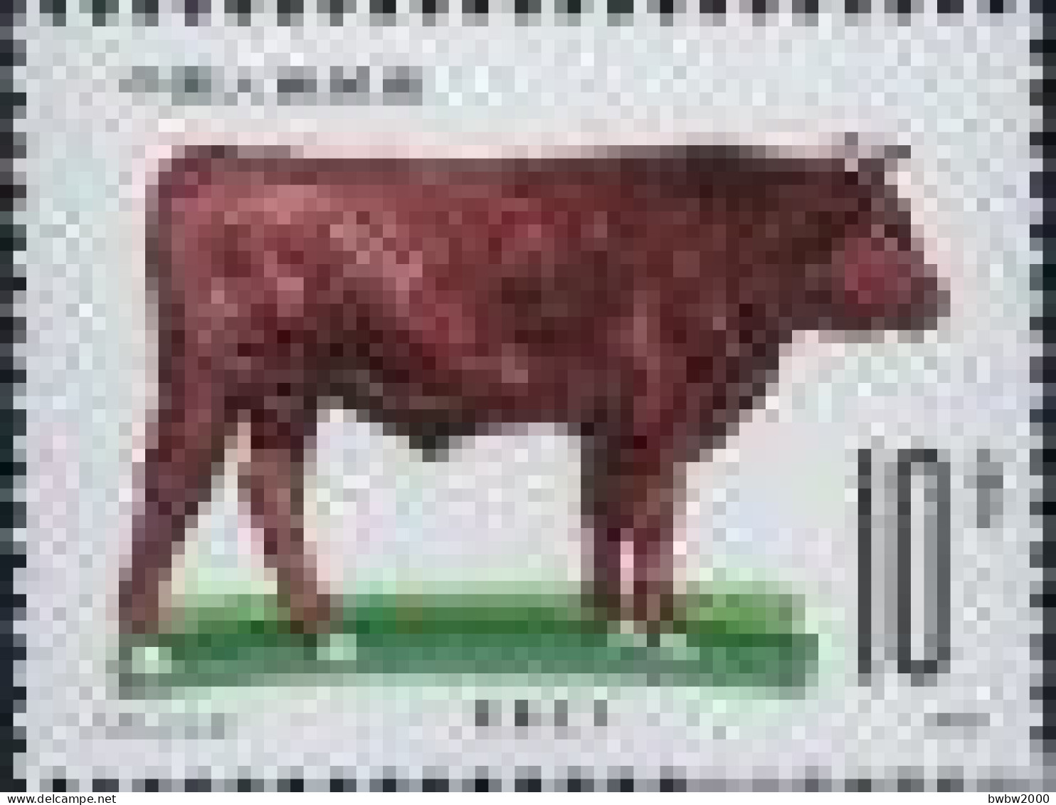 China T63, Animal Husbandry : Cattle(6-5)Red Steppe Cattle《畜牧业 — 牛》（6-5）草原红牛 - Unused Stamps