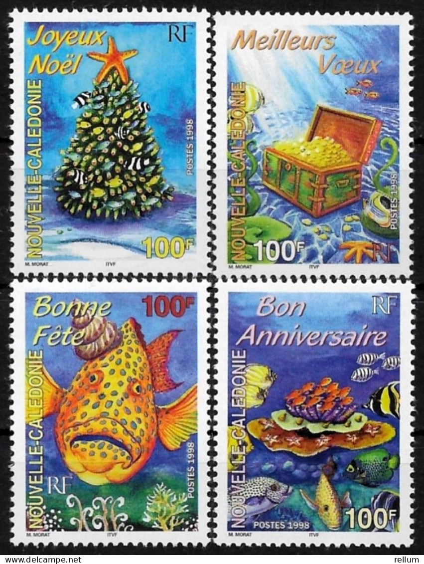 Nouvelle Calédonie 1998 - Yvert Et Tellier Nr. 779/782 - Michel Nr. 1155/1158 ** - Ungebraucht