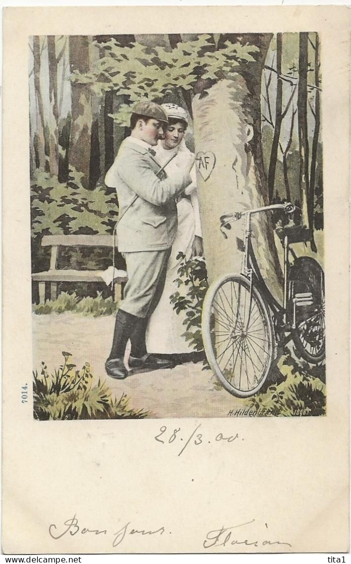 685 -  Couple - Vélo - Paare