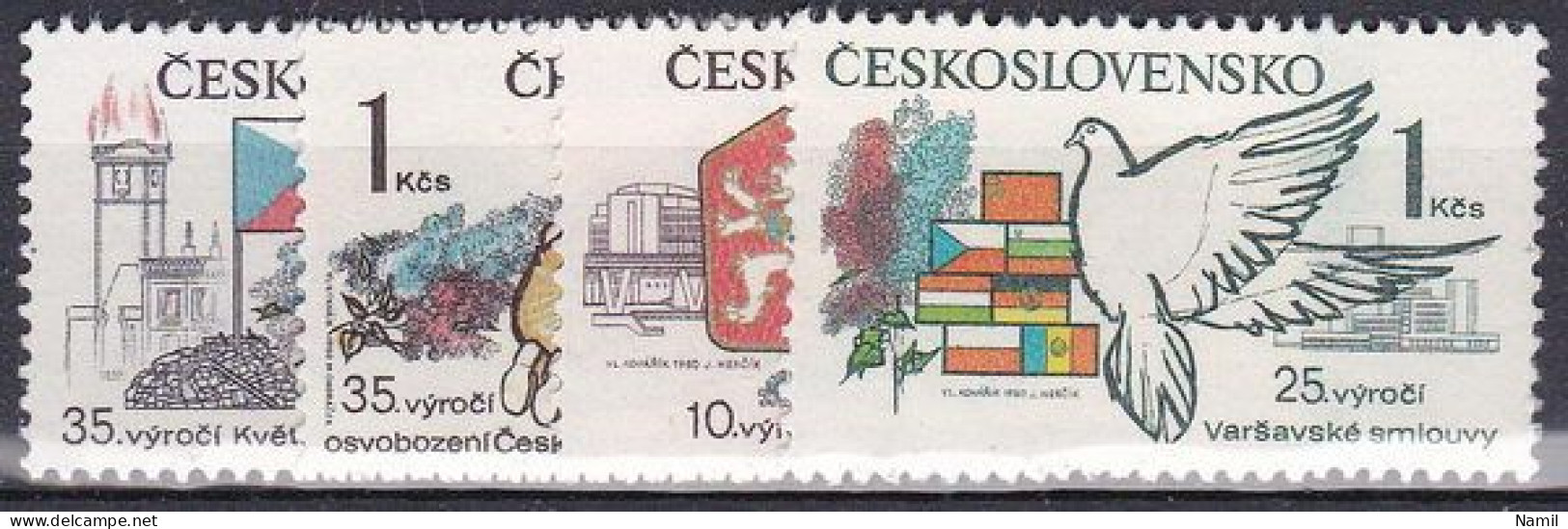 ** Tchécoslovaquie 1980 Mi 2567-70 (Yv 2394-7), (MNH)** - Unused Stamps