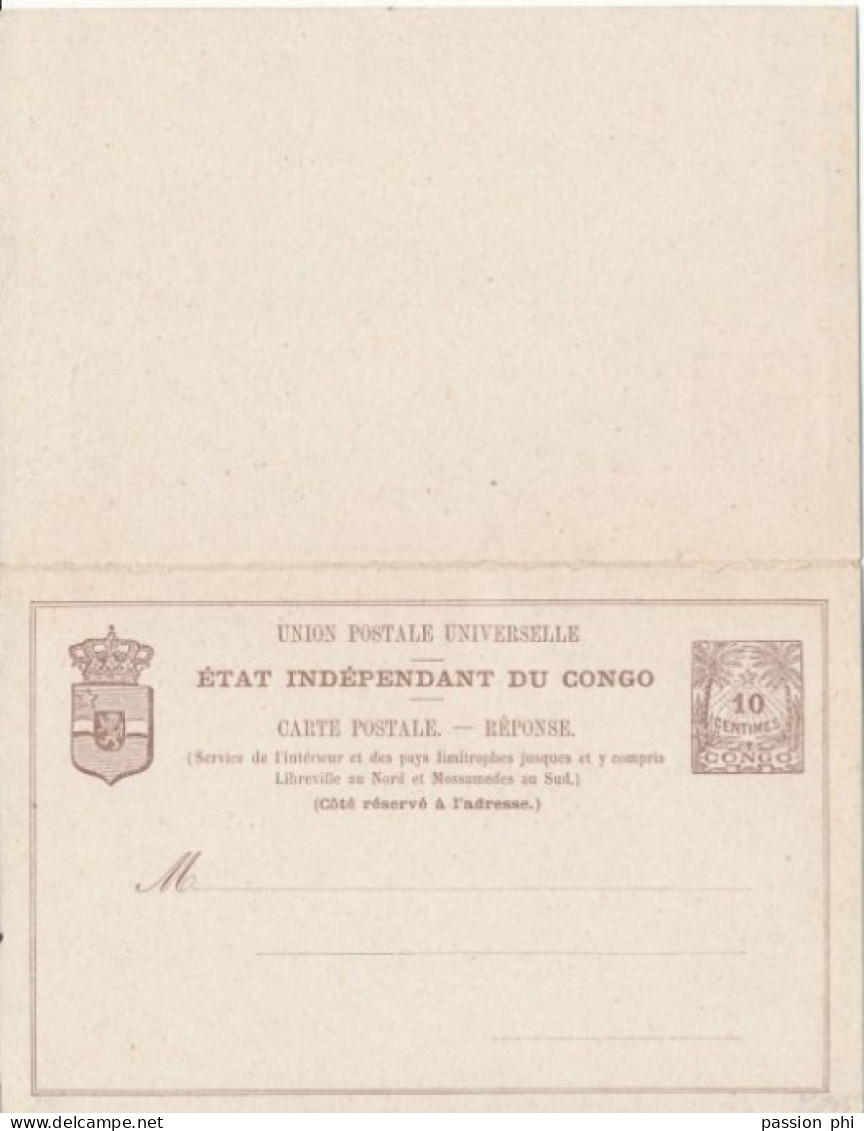 ZAC BELGIAN CONGO SBEP 6 UNUSED - Stamped Stationery