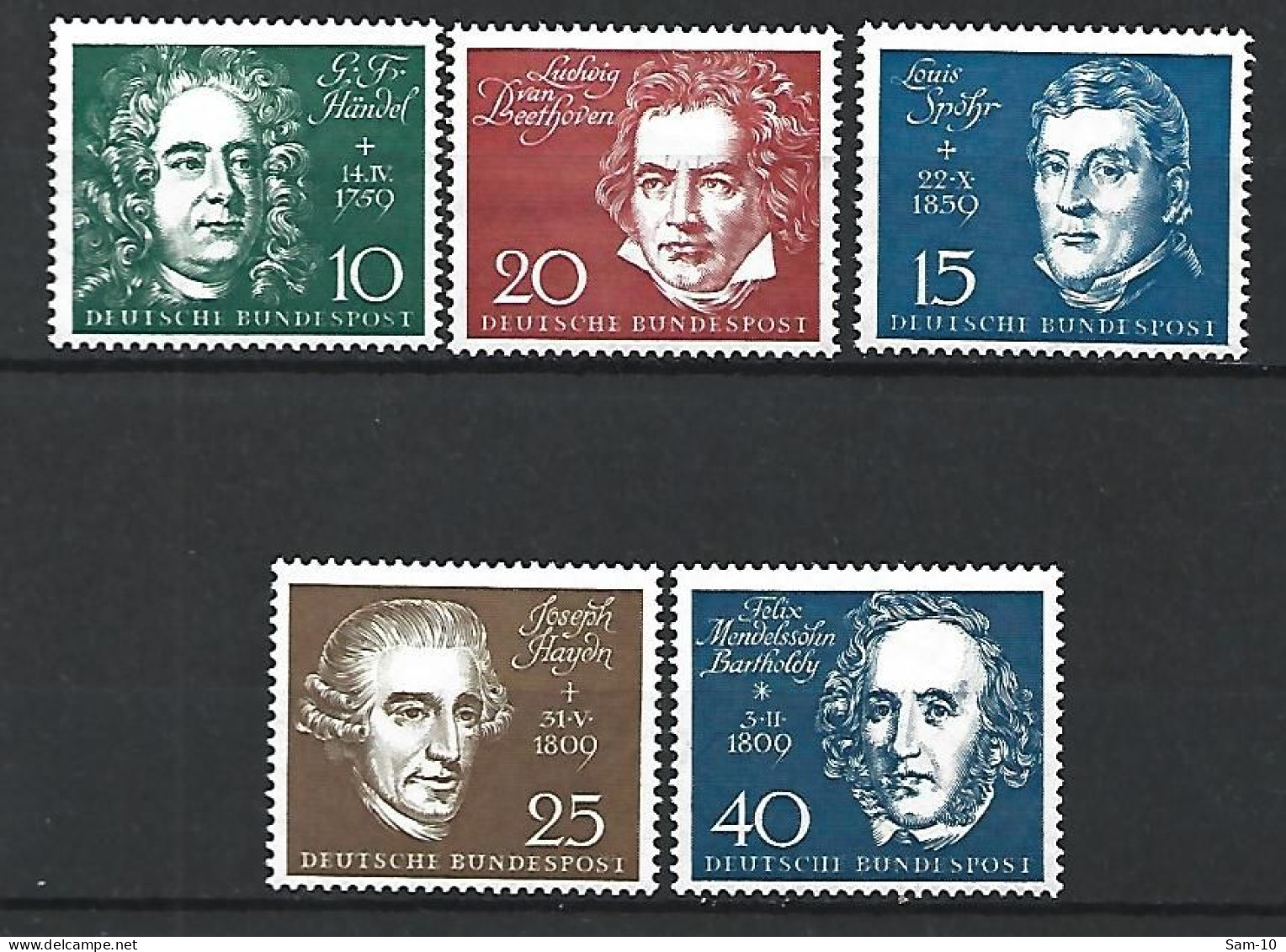 Timbre De Allemagne Fédérale  Neuf ** N 188 / 192 - Unused Stamps