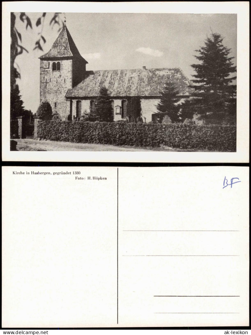 Ansichtskarte Hasbergen-Delmenhorst Demost St.-Laurentius-Kirche 1960 - Delmenhorst