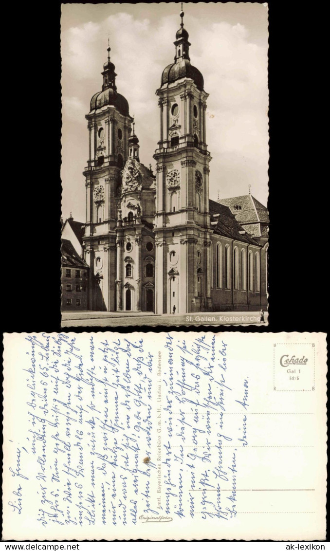 Ansichtskarte St. Gallen Klosterkirche 1952 - Sonstige & Ohne Zuordnung