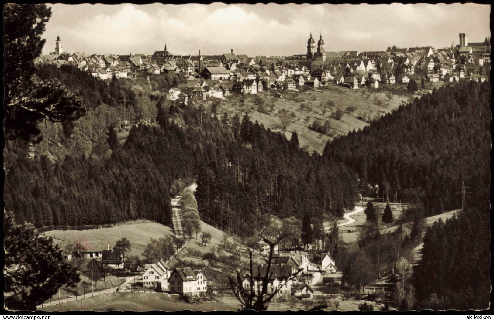 Ansichtskarte Freudenstadt Fernblick Auf Die Stadt 1959 - Freudenstadt