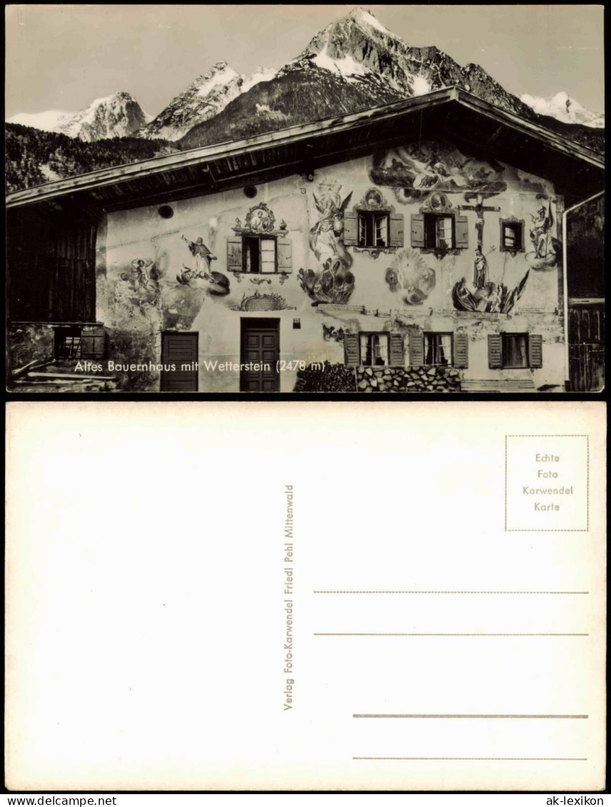 Ansichtskarte Mittenwald Altes Bauernhaus 1963 - Mittenwald