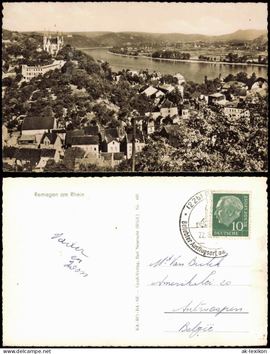 Ansichtskarte Remagen Blick Auf Die Stadt 1958 - Remagen