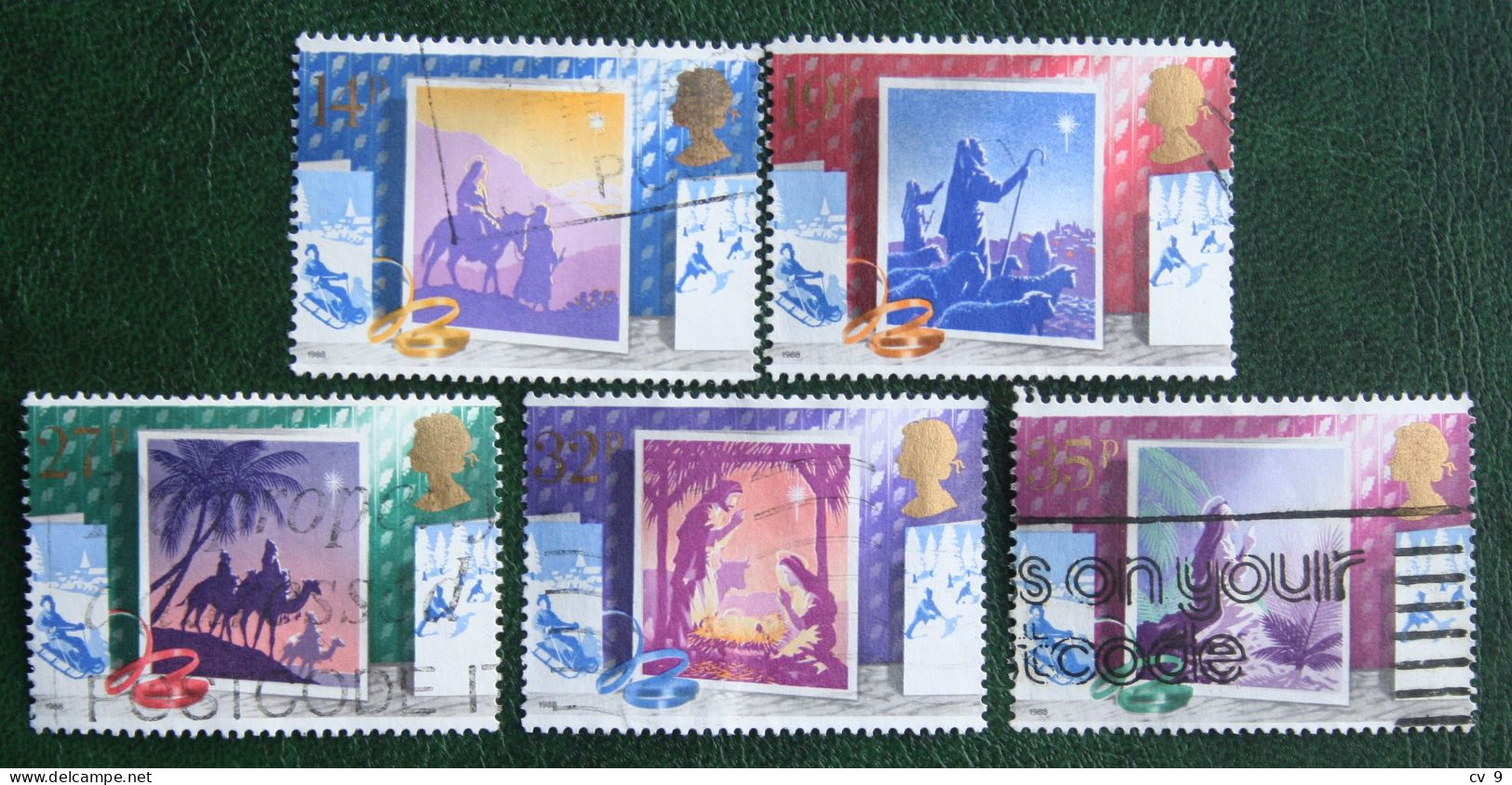 Natale Weihnachten Xmas Noel Kerst (Mi 1180-1184) 1988 Used Gebruikt Oblitere ENGLAND GRANDE-BRETAGNE GB GREAT BRITAIN - Oblitérés