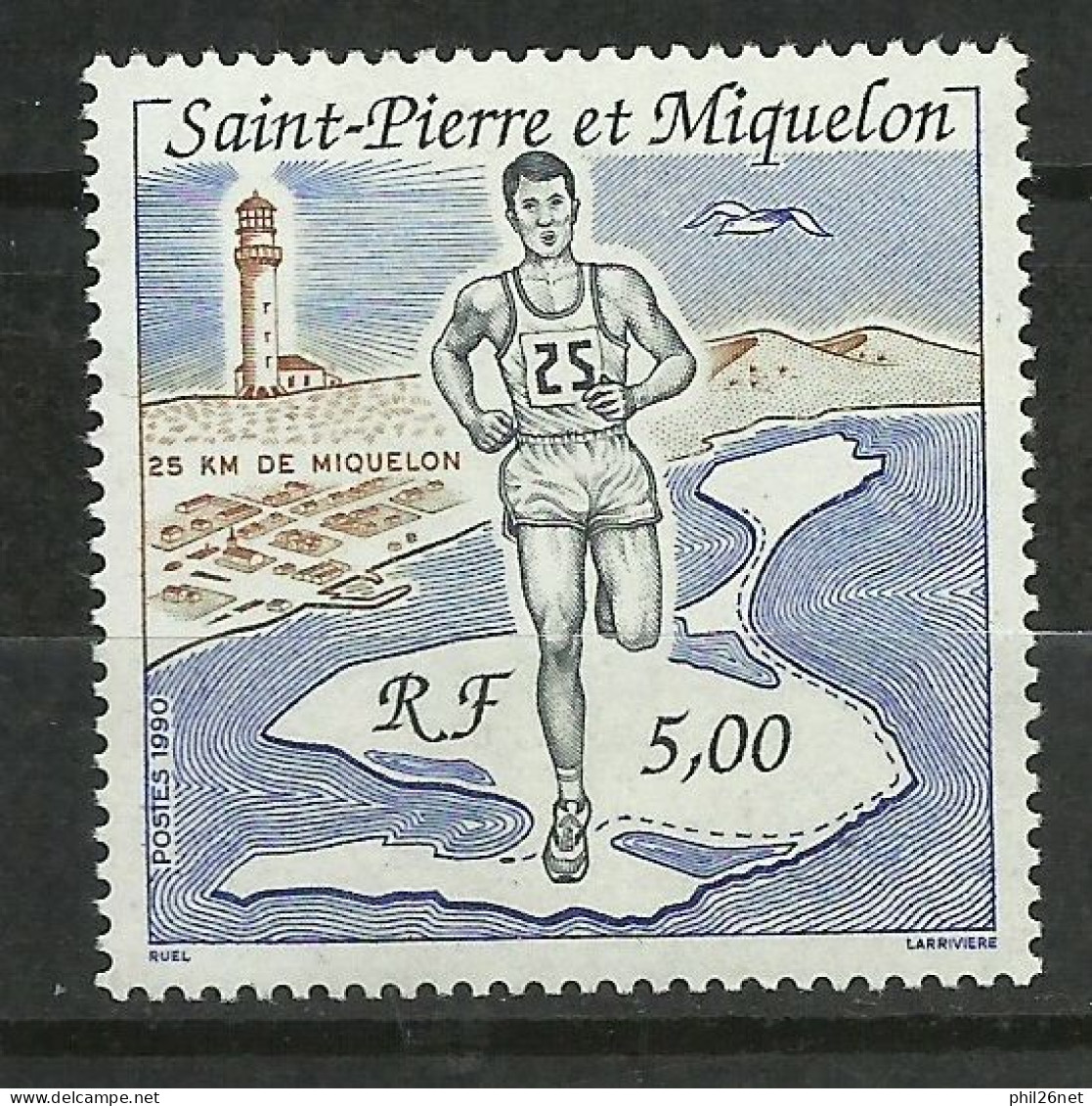 Saint Pierre Et Miquelon SPM N°522 Course Les 25 Km De Miquelon   Neuf, * * B/TB Voir Scans Soldé ! ! ! - Unused Stamps