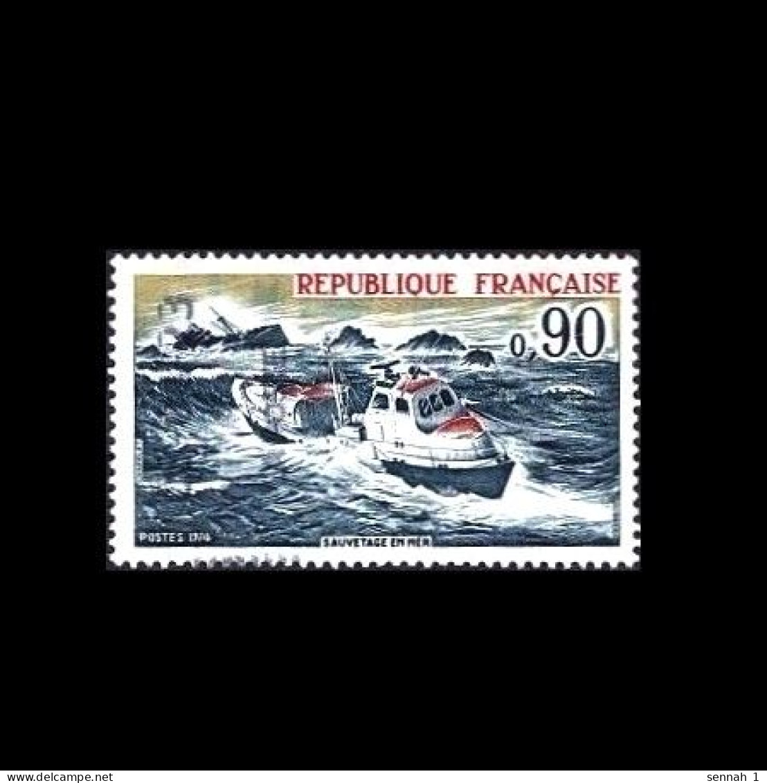 Frankreich / France: 'Seenotrettung, 1974' / 'Rescue At Sea – Sauvetage En Mer', Mi 7633; Yv 1871; Sc 1401; SG 2040 Oo - Gebraucht