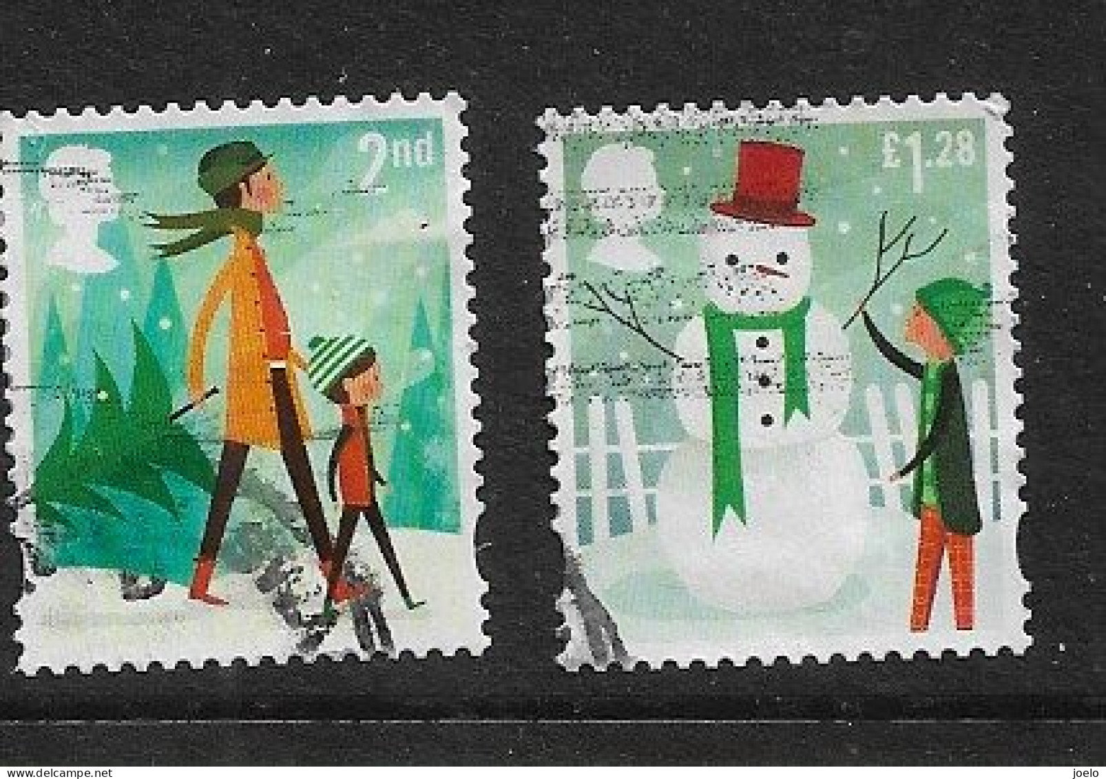 GB 2014 XMAS PAIR - Oblitérés