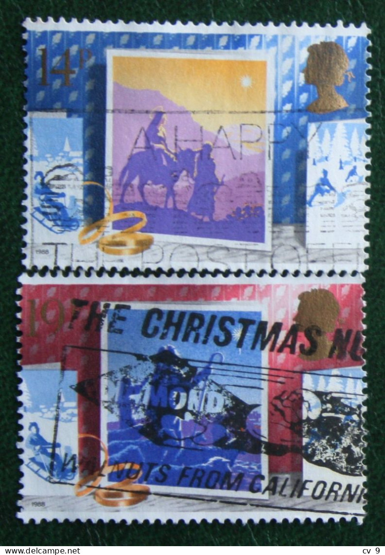 Natale Weihnachten Xmas Noel Kerst (Mi 1180-1181) 1988 Used Gebruikt Oblitere ENGLAND GRANDE-BRETAGNE GB GREAT BRITAIN - Used Stamps