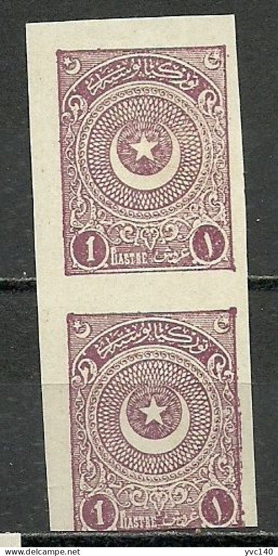 Turkey; 1924 2nd Star&Crescent Issue Stamp 1 K. "Imperforate" ERROR - Ongebruikt